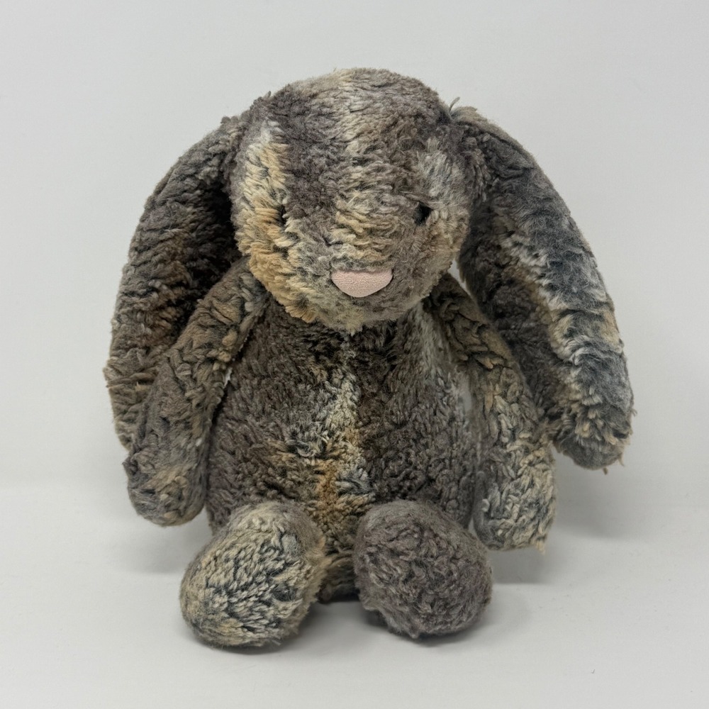 Jellycat Woodland Bashful Bunny Medium 12" Plush Rabbit Brown Soft Toy